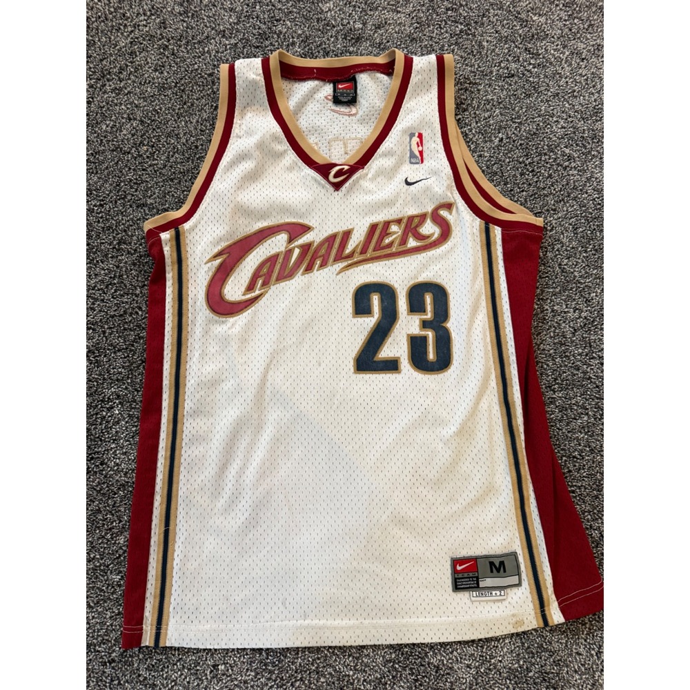 Vintage Nike LeBron James Cleveland Cavaliers Jersey 23 White y2k Mens Medium